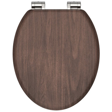 SCHÜTTE Toilettensitz mit Absenkautomatik DARK WOOD Bedruckt MDF